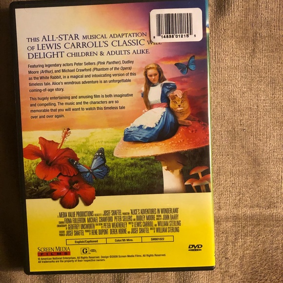 🍎Alice’s Adventures in Wonderland DVD - 553 $8 FIRM - Picture 2 of 4